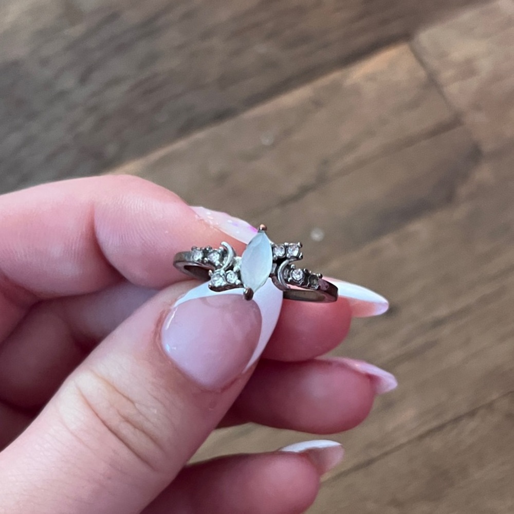 Silver Moonstone Ring